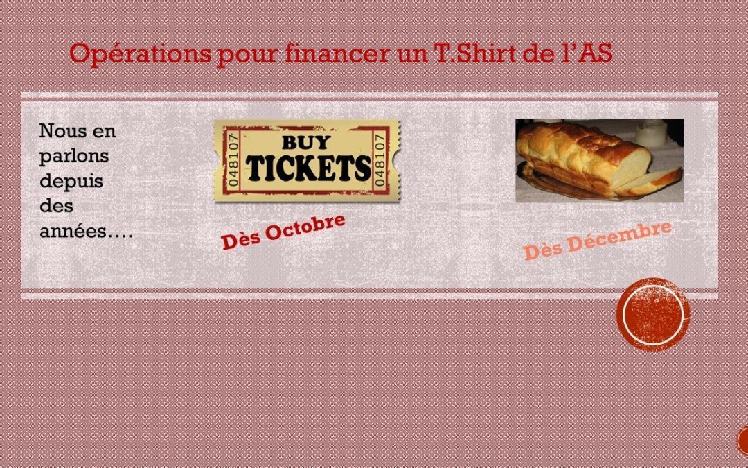 les opérations pour financer un t.shirt de l’AS